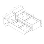Cama Nido Multifuncional Lisboa Wengue