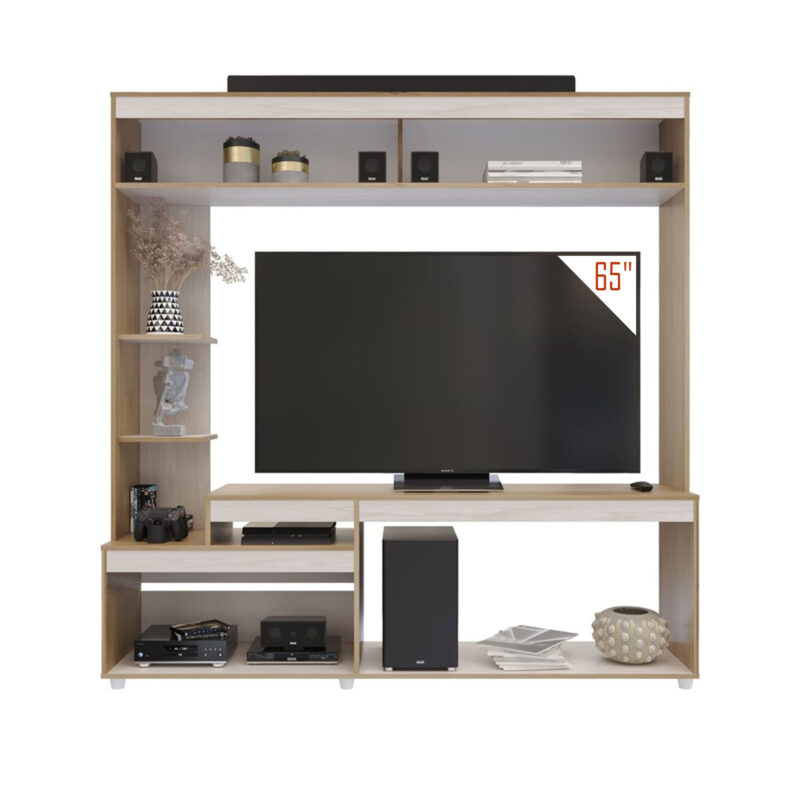 Centro de Entretenimiento para TV de 65" Cler Rovere-Niebla