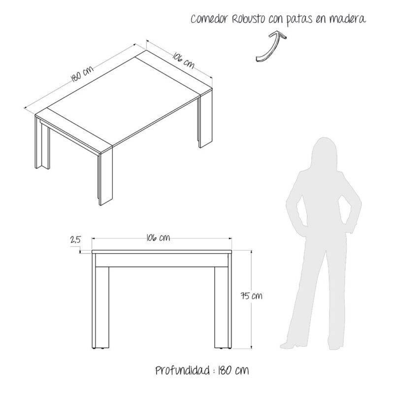Comedor Terra Bellota-Wengue