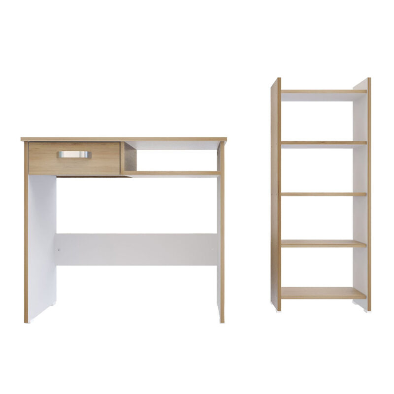 Combo Biblioteca y Escritorio Basic Rovere
