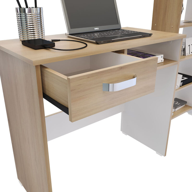 Combo Biblioteca y Escritorio Basic Rovere